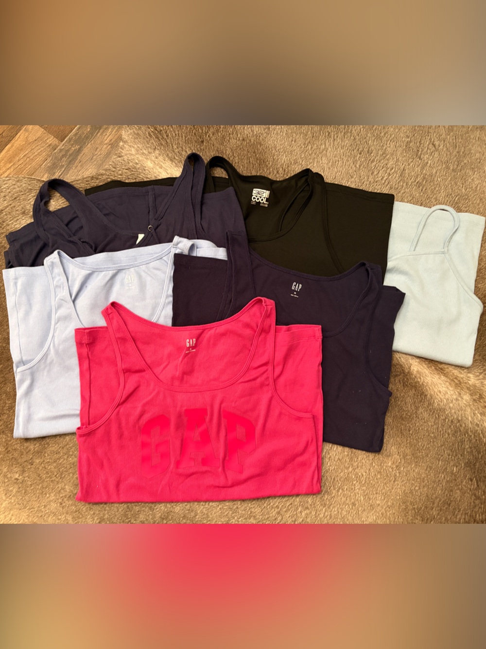 GAP Pink, Light Blue, Navy & Black 6 Tank Top Bundle EUC